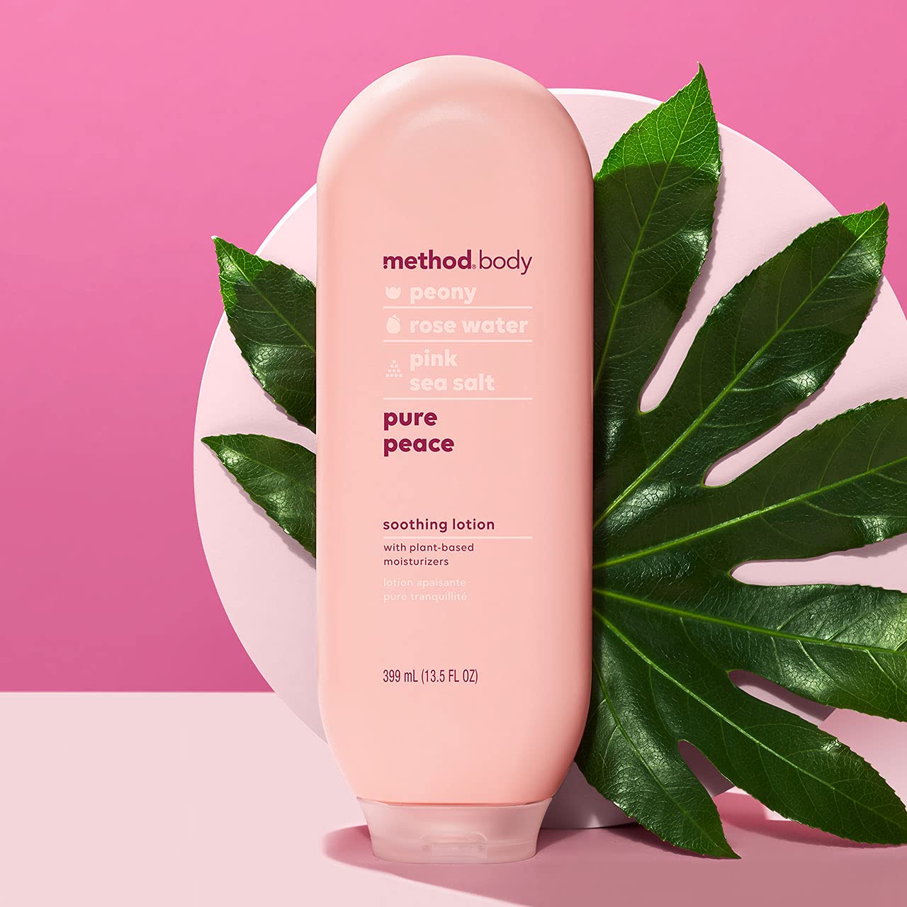 Method Daily Lotion, Pure Peace, Plant-Based Moisturizer - 13.5 fl oz (Pack of 1)