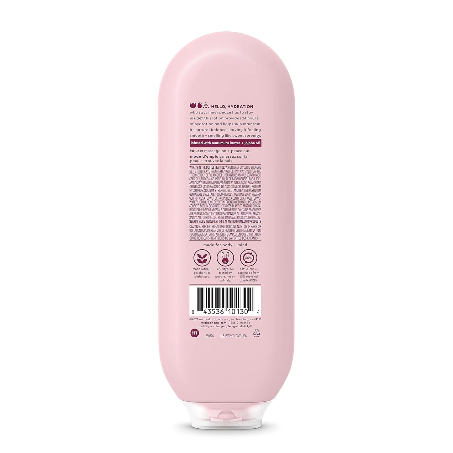 Method Daily Lotion, Pure Peace, Plant-Based Moisturizer - 13.5 fl oz (Pack of 1)