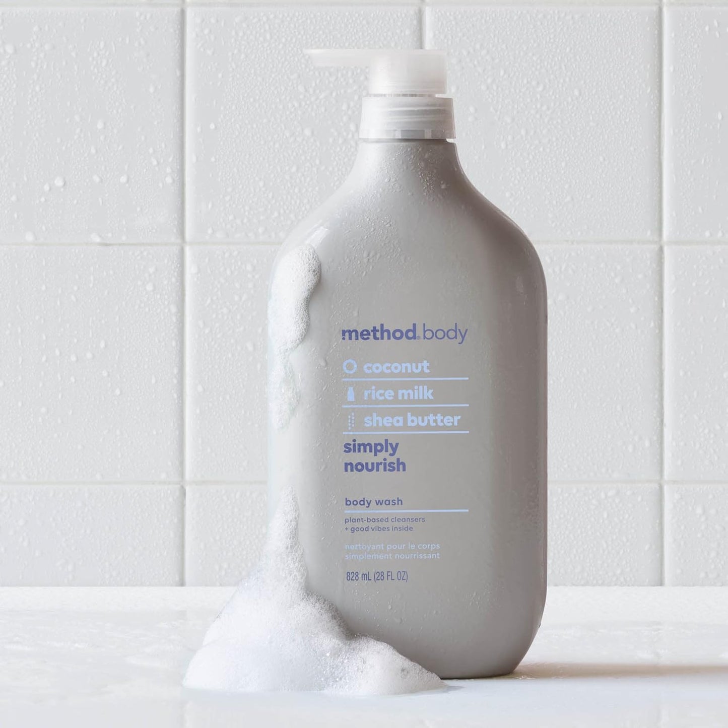 Method, Body Wash,Simply Nourish, 28 oz (828mL), Paraben & Phthalate Free, Biodegradable Formula,(Pack of 1)