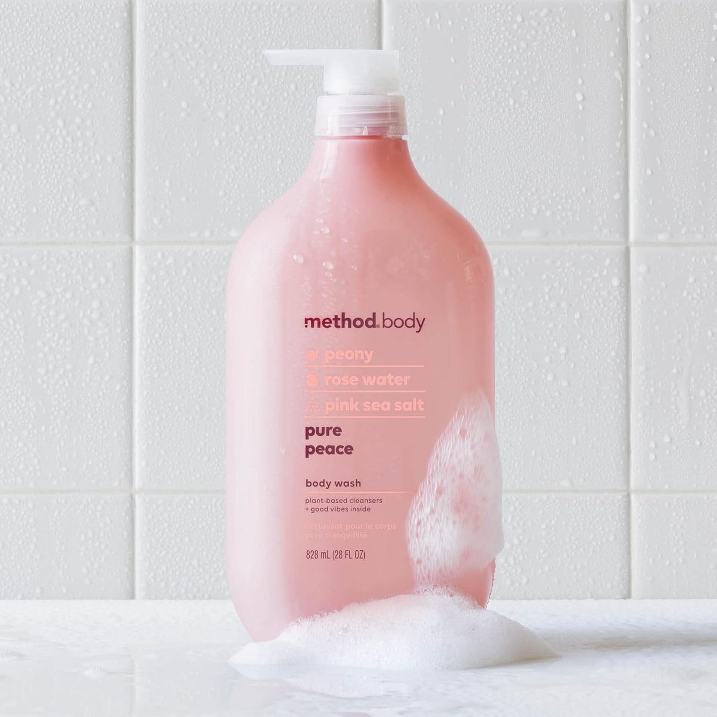Method, Body Wash,Pure Peace, 28 oz (828mL), Paraben & Phthalate Free, Biodegradable Formula,(Pack of 1)