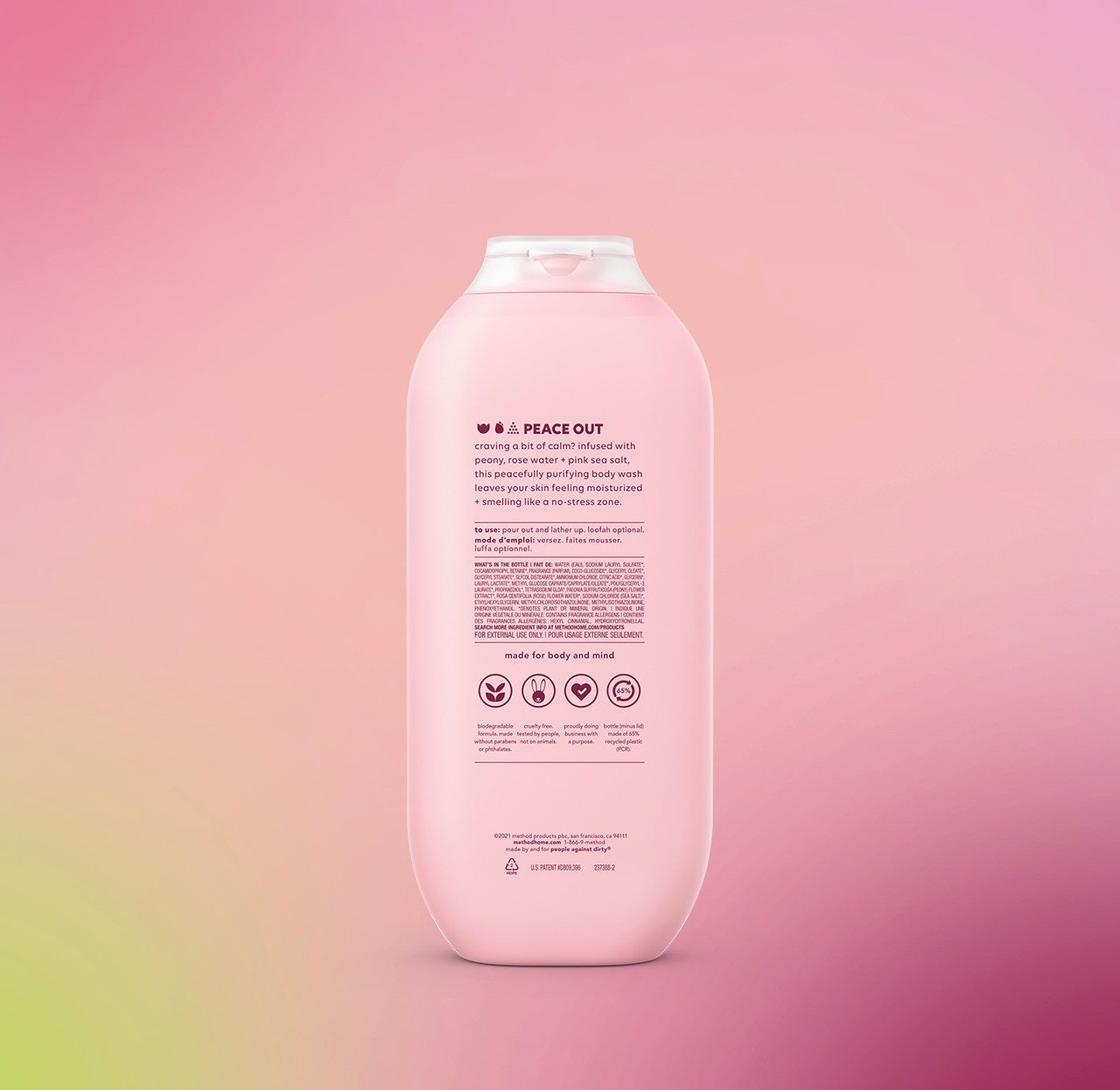 Hydrating, Body Wash,Pure Peace, 532ml(18fl oz)-(Pack of 1)