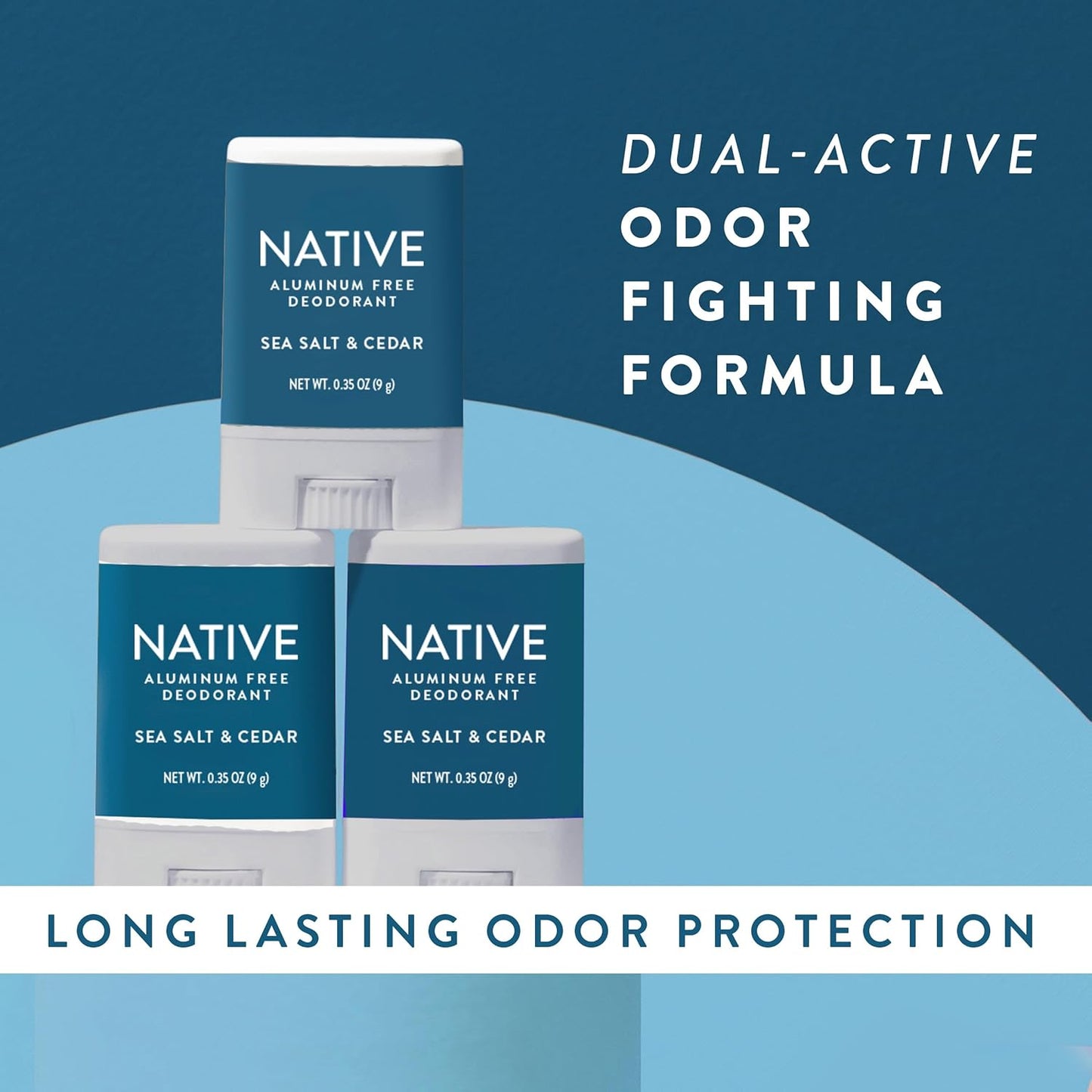 Native | Sea Salt & Cedar | Natural Deodorant – Long-Lasting, Aluminum-Free, Gentle for All Skin Types