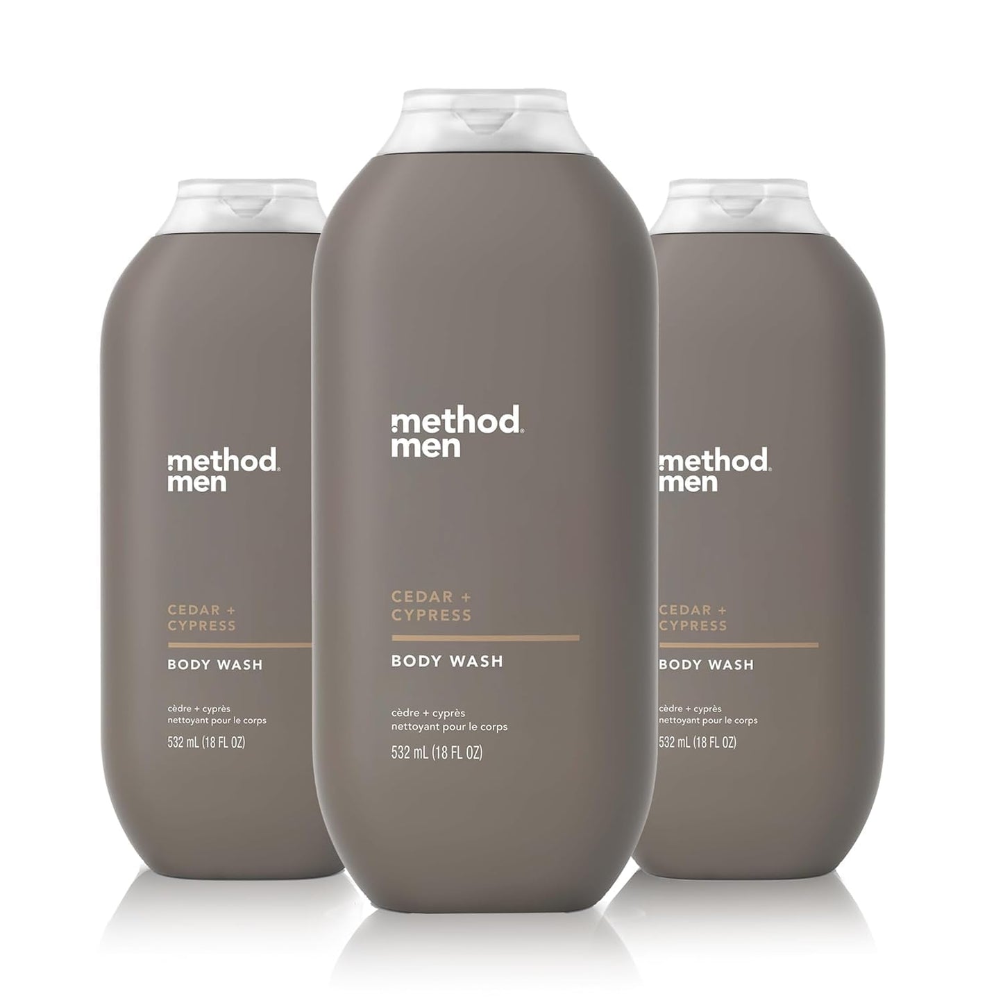 Method Men, Body Wash, Cedar + Cypress, Paraben and Phthalate Free, 532ml(18fl oz)-(Pack of 3)