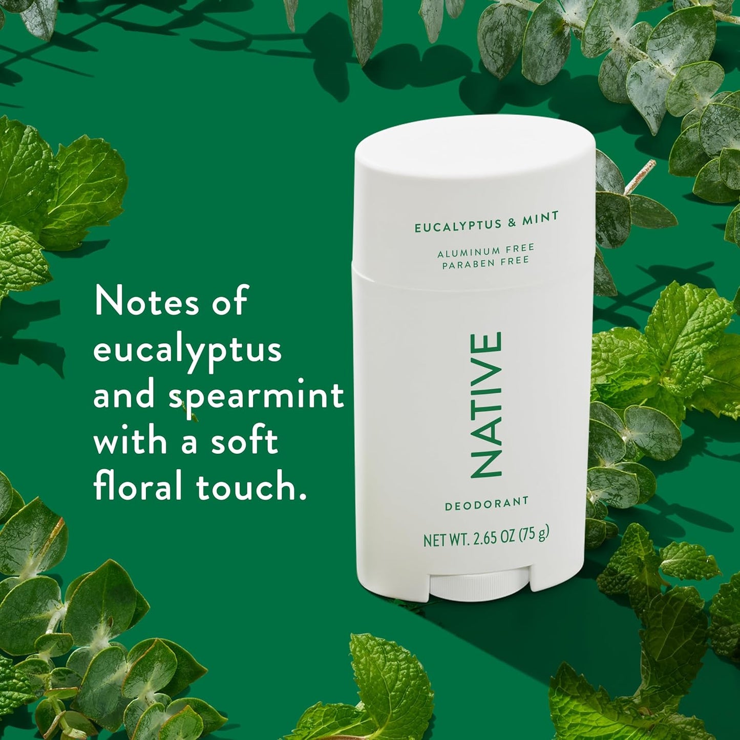 Native | Eucalyptus & Mint | Natural Deodorant – Long-Lasting, Aluminum-Free, Gentle for All Skin Types