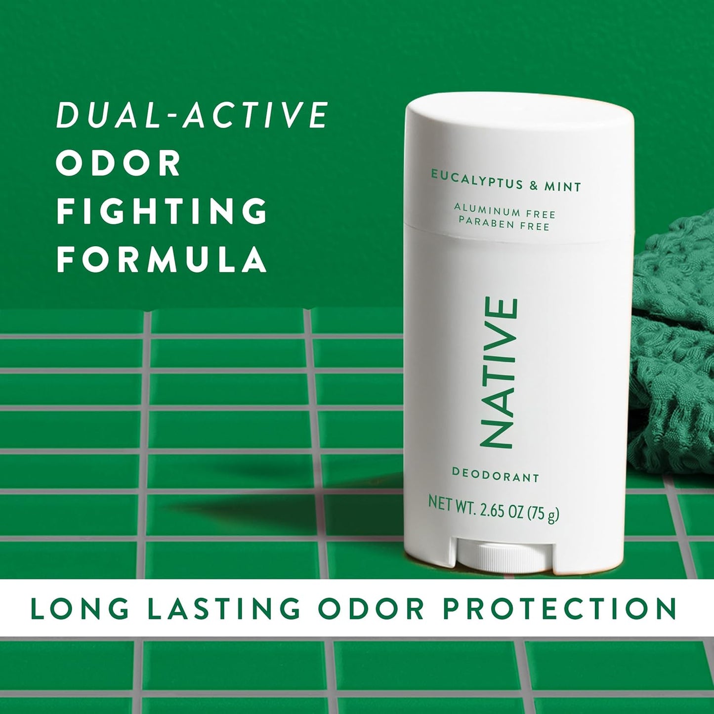 Native | Eucalyptus & Mint | Natural Deodorant – Long-Lasting, Aluminum-Free, Gentle for All Skin Types