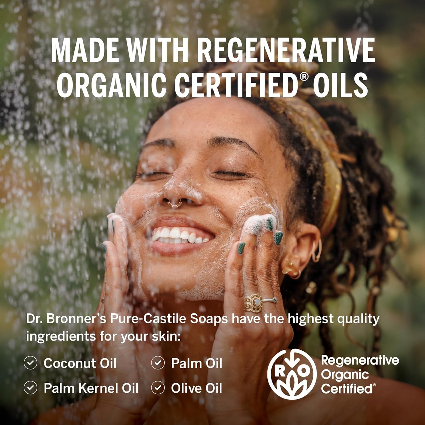 Dr. Bronner's Pure-Castile Magic Liquid Soap (Baby Unscented, 32 Ounce)- Made with Organic Oils, 18-in1 Uses: Face, Hair, Hand & Body Soap, Laundry, Pets- Concentrated, Vegan -(Pack of 2)