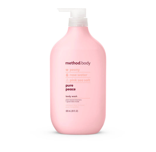 Method, Body Wash,Pure Peace, 28 oz (828mL), Paraben & Phthalate Free, Biodegradable Formula,(Pack of 1)