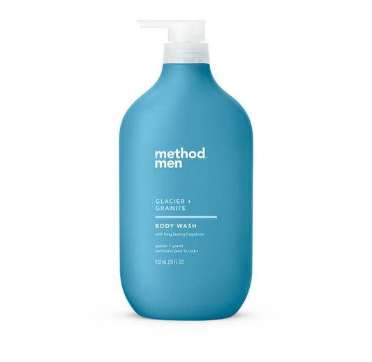 Method, Body Wash, Glacier + Granite, 28 oz (828mL), Paraben & Phthalate Free, Biodegradable Formula,(Pack of 1)