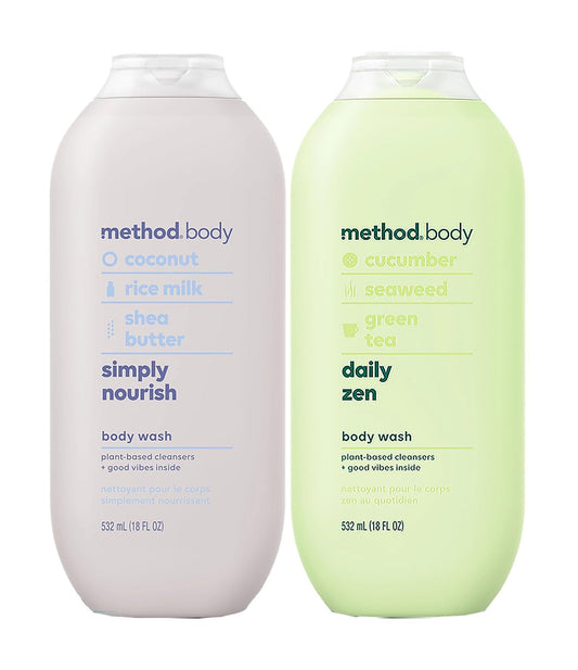 Method Body Wash Variety Pack (Simply Nourish + Daily Zen)- (Pack of 2)