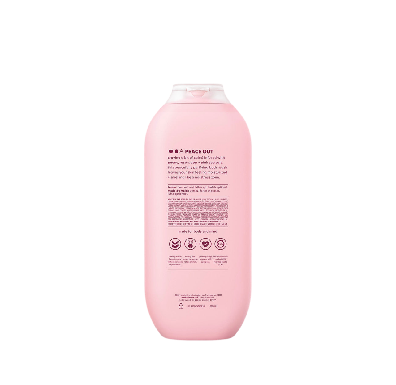 Method Men, Body Wash, Pure Peace, Paraben and Phthalate Free, 532ml(18fl oz)-(Pack of 3)