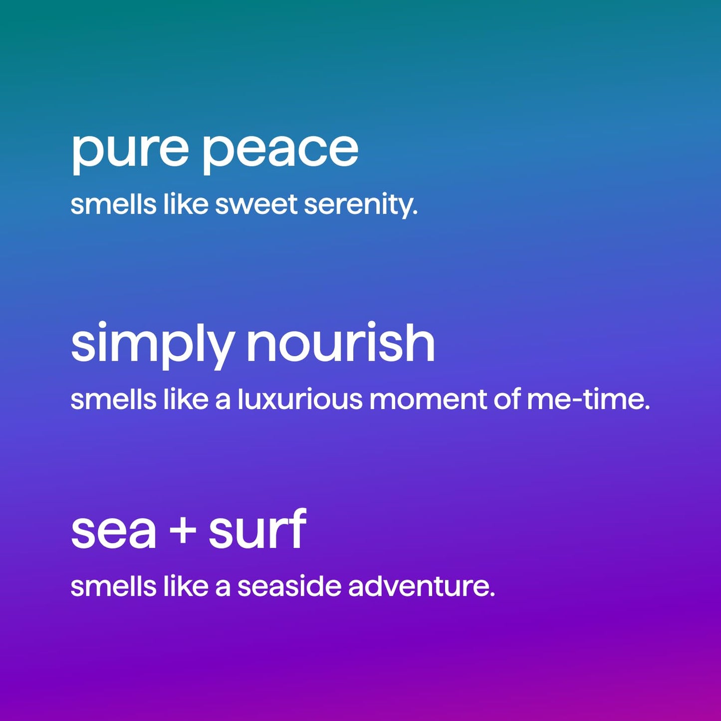 Method Body Wash Gift Set, Pure Peace, Simply Nourish and Sea + Surf, Travel Size Bottles - 3.4 FL oz (Pack of 3)