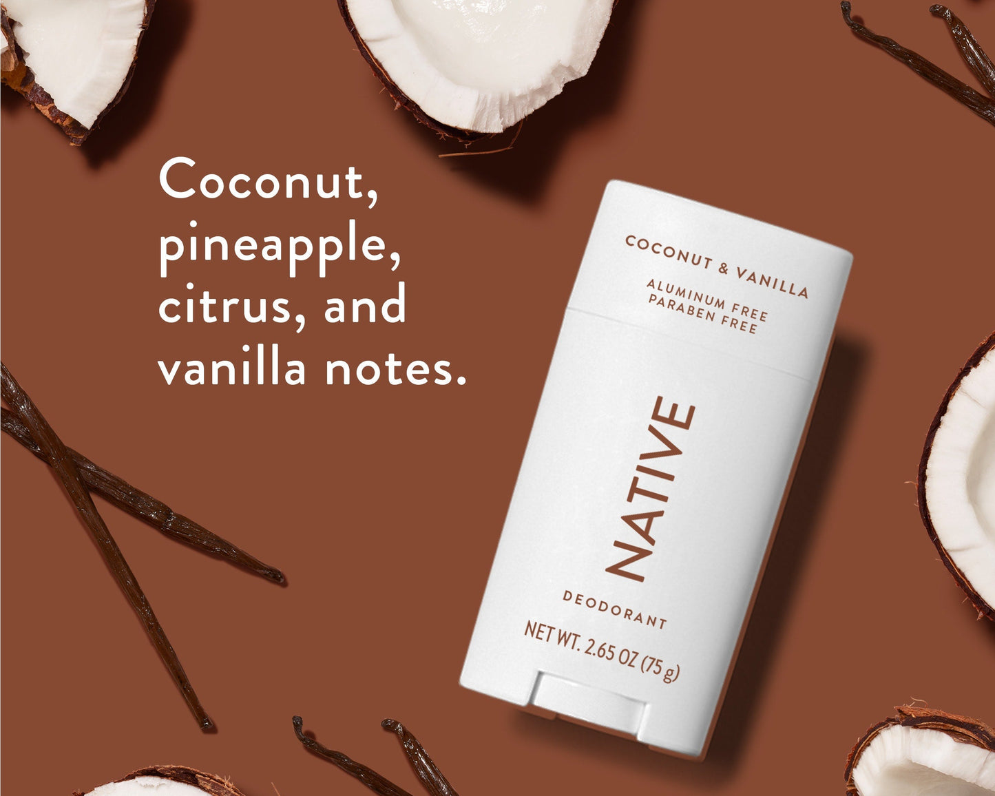 Native | Coconut & Vanilla | Natural Deodorant – Long-Lasting, Aluminum-Free, Gentle for All Skin Types