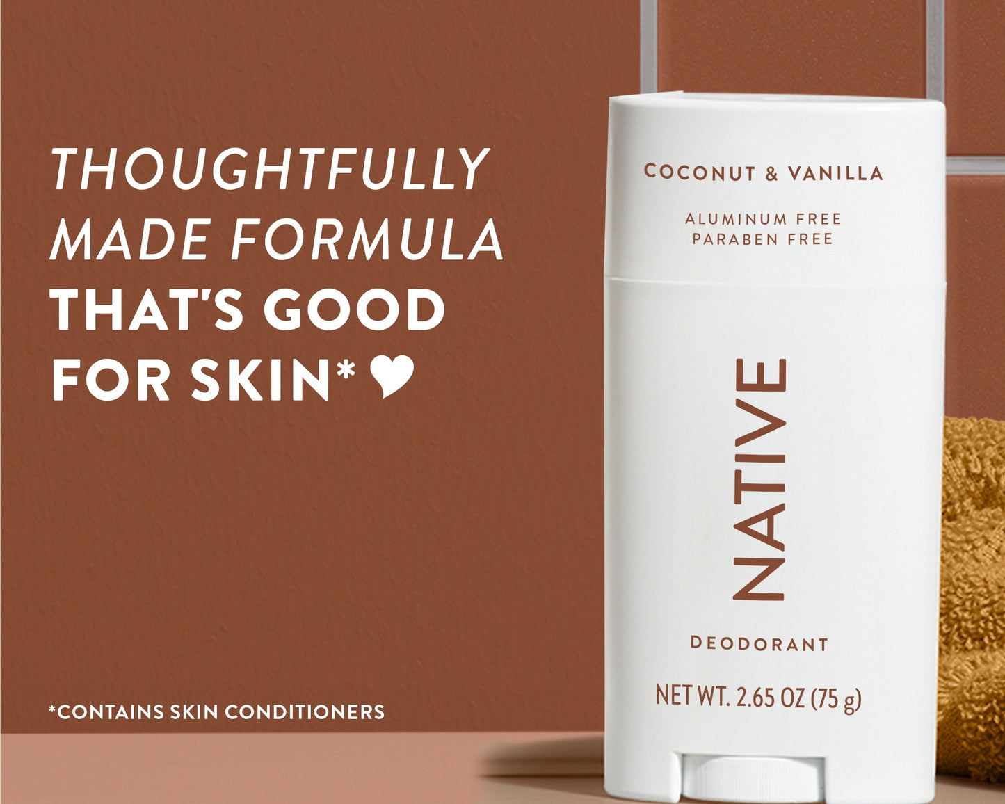 Native | Coconut & Vanilla | Natural Deodorant – Long-Lasting, Aluminum-Free, Gentle for All Skin Types
