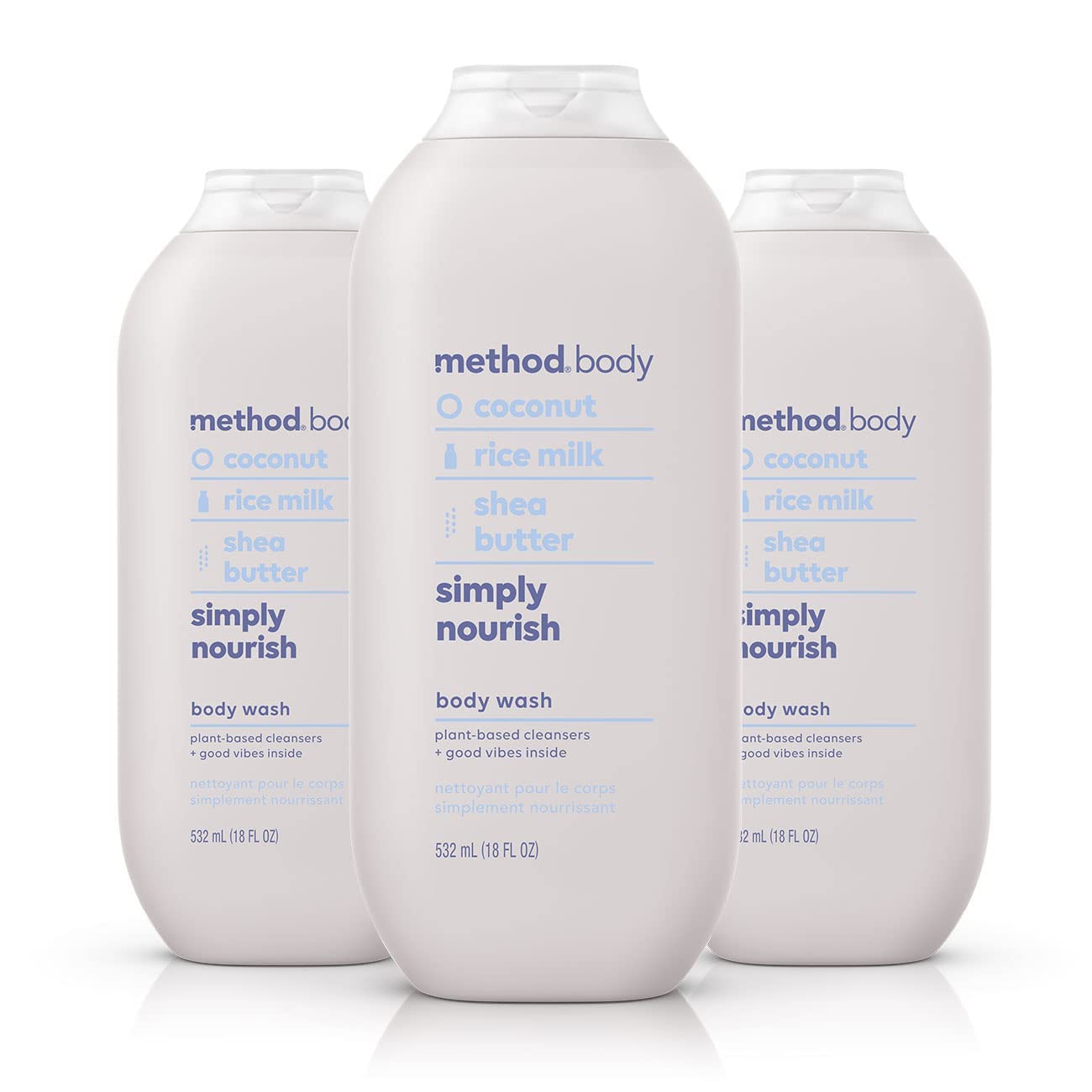 Hydrating, Body Wash, Simply Nourish,  Paraben and Phthalate Free, 532ml(18fl oz)-(Pack of 3)