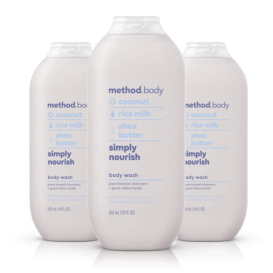 Hydrating, Body Wash, Simply Nourish,  Paraben and Phthalate Free, 532ml(18fl oz)-(Pack of 3)