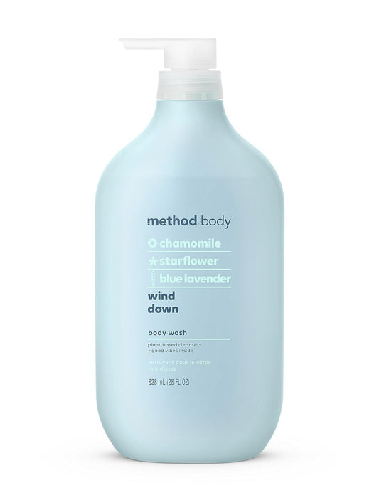 Method, Body Wash,Wind Down, 28 oz (828mL), Paraben & Phthalate Free, Biodegradable Formula,(Pack of 1)